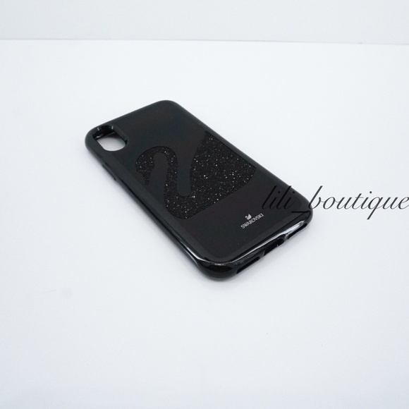 Swarovski 5458420 Swan Fabric Crystal Smartphone Case Cover iPhone X/XS Black 75 - Picture 1 of 9